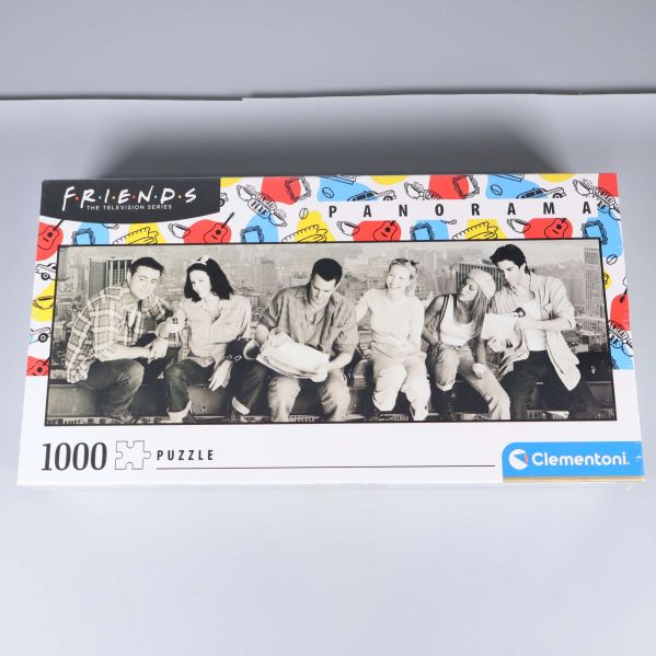 Framsidan av Friends Panorama pussel med 1000 bitar