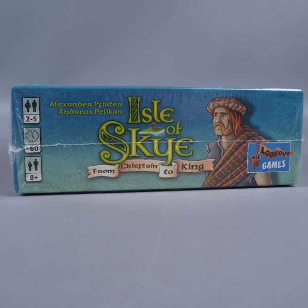Sidan av Isle of Skye spelask med spelartal och ålder