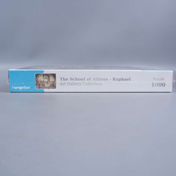 Andra långsidan av pusselask där titel och antal bitar syns