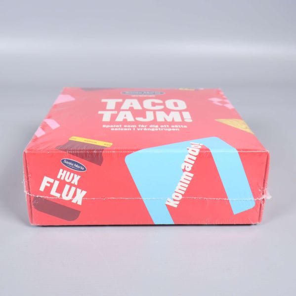 Undersidan av Taco Tajm-spel med ord och grafiska detaljer