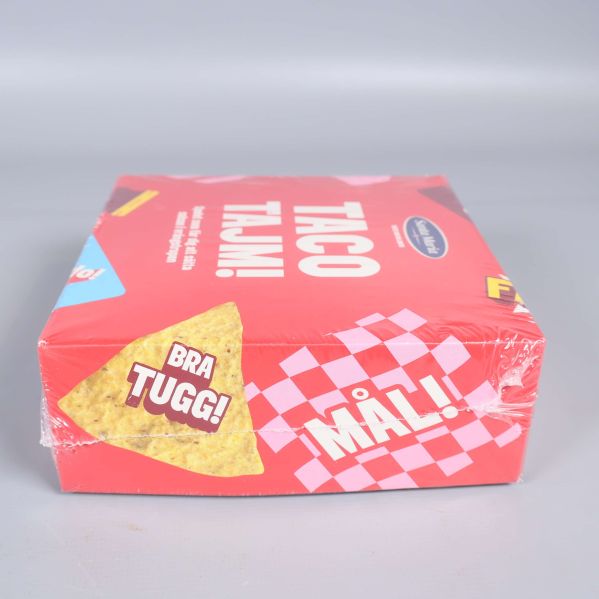 Sida med texten Bra tugg! och mål på Taco Tajm-spel