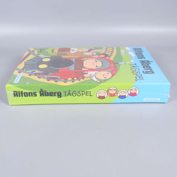 Sida av spelasken till Alfons Åberg tågspel