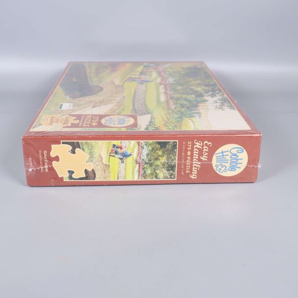 Smalsida av pusselkartongen från Cobble Hill