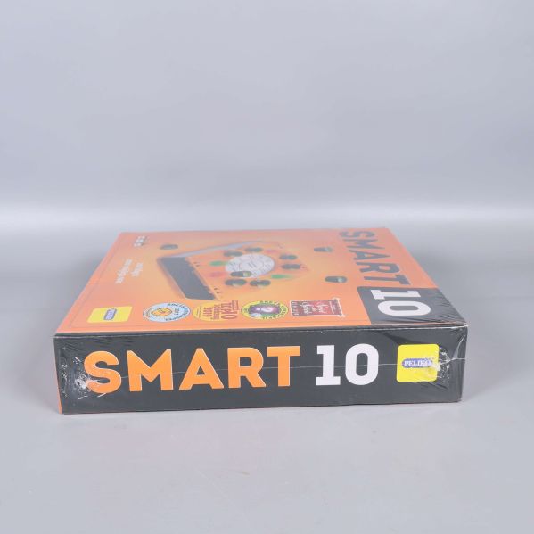 Närbild på sidan av Smart 10 kartongen med logotyp