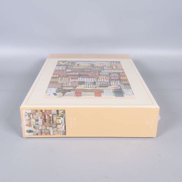 Andra sidan av pussellåda med Oslo-motiv och 1000 bitar