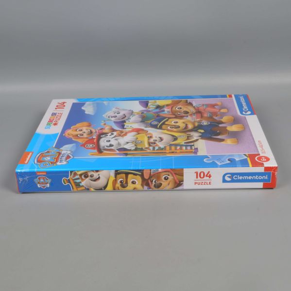 Paw Patrol pussel låda fotograferad från sidan