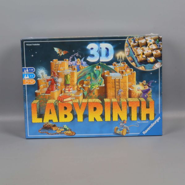 Framsidan av spelasken 3D Labyrinth med färgglad labyrint