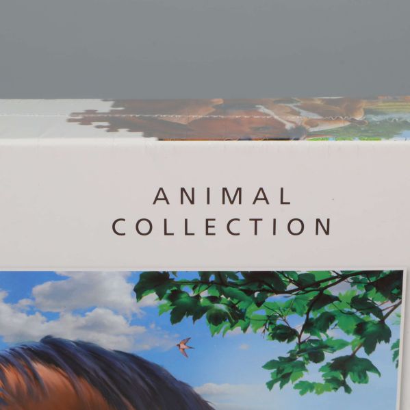 Närbild text Animal Collection på pusselbox