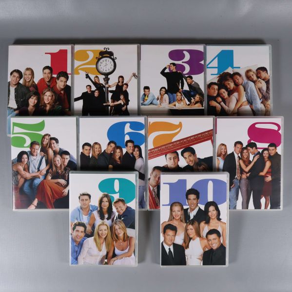 Vänd mot framsidan på 10 Friends DVD-fodral med olika motiv