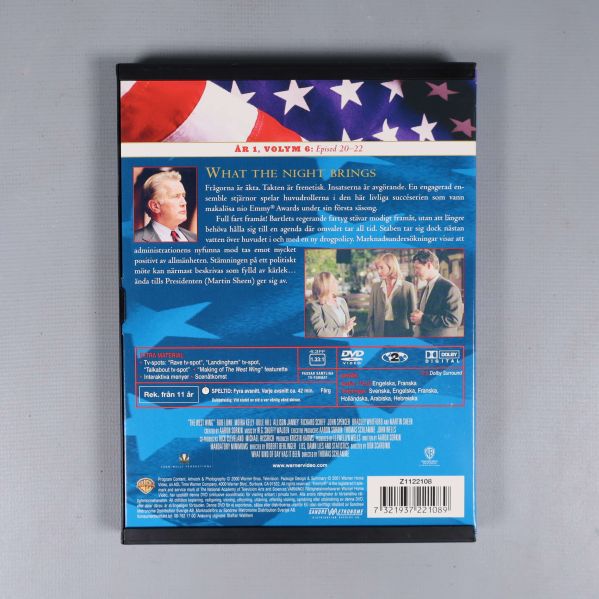 Baksidan av DVD-fodral till Vita huset år 1