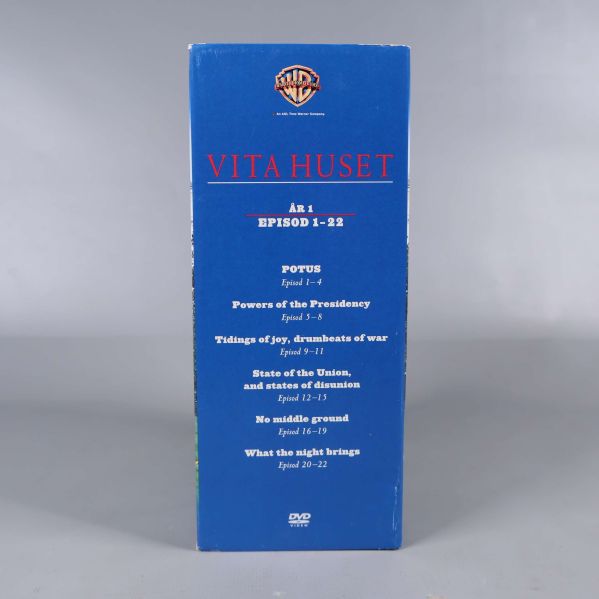 Sidovy på samlarbox med avsnittstitlar listade