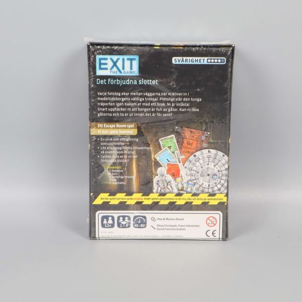 Baksidan av Exit the Game Det förbjudna slottet med speldetaljer