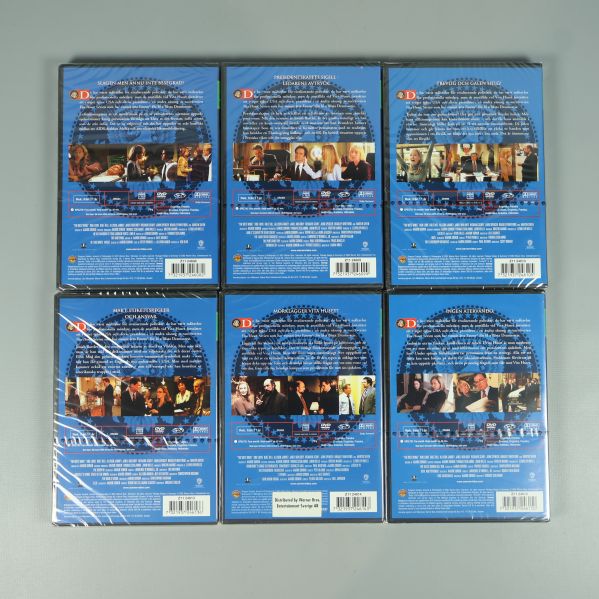Alla sex Vita Huset år 2 DVD-fodral bakifrån med bilder och text