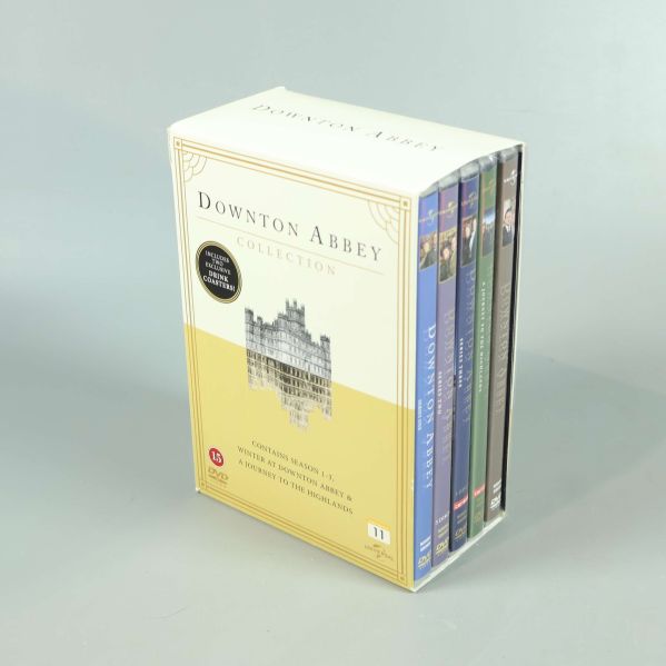 Downton Abbey DVD-box collection med fem säsonger i fodral