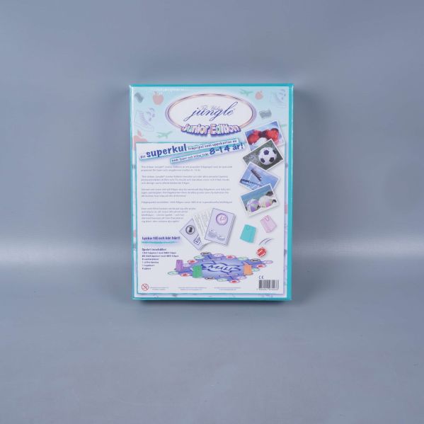 Baksidan av junior frågespelet visar instruktioner och spelkort