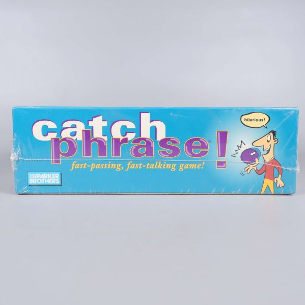 Sida av Catch Phrase med spelnamn och pratbubbla