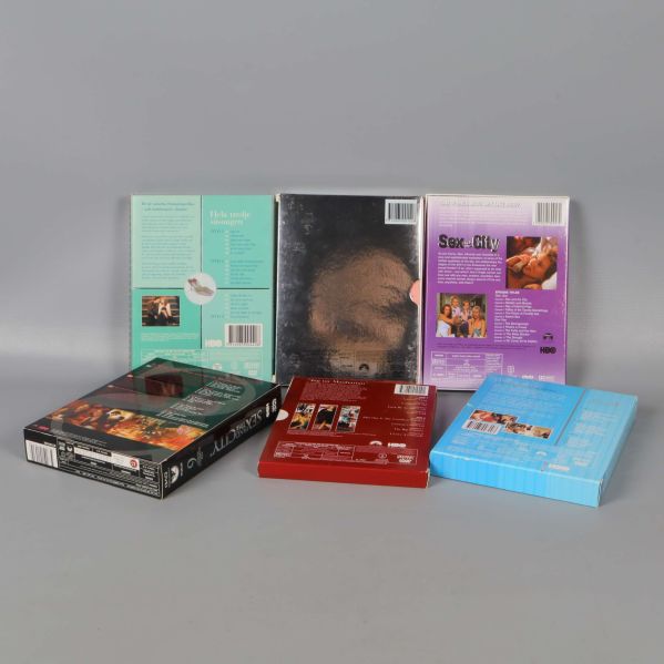 Baksidor av fodralen till Sex and the City box