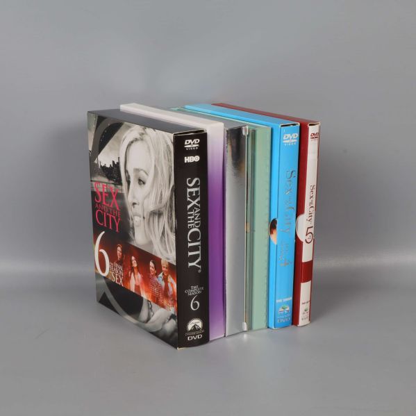 Sex and the City dvd-fodral staplade vertikalt