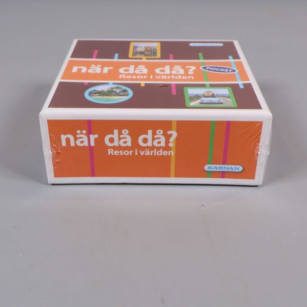 Sidan av spelboxen med namnet När då då?