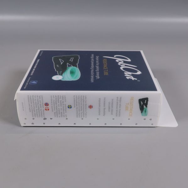 JobOut-box från andra sidan med produktinformation och färgmarkeringar