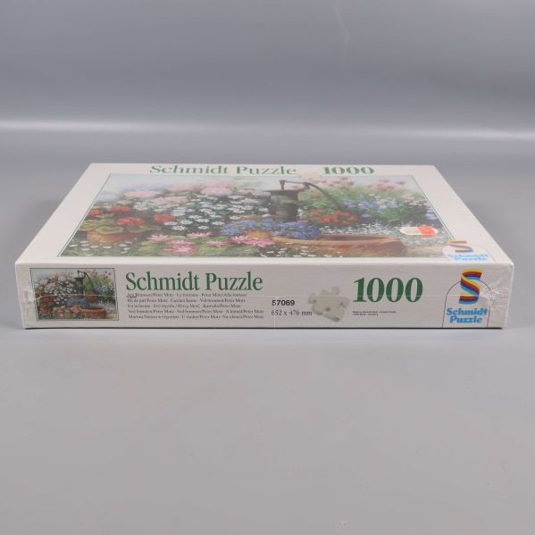 Sidovy av Schmidt Puzzle med antal bitar och mått angivna