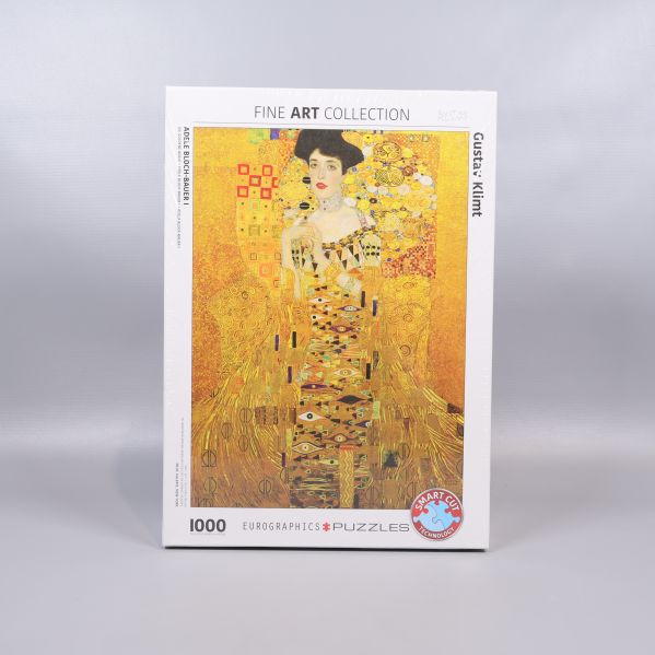 Framsida av pussel med konst av Gustav Klimt