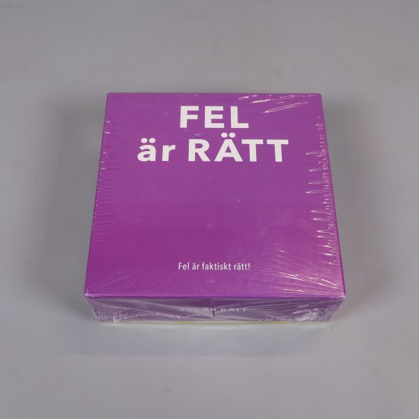 Framsidan på quizspel med texten Fel är Rätt