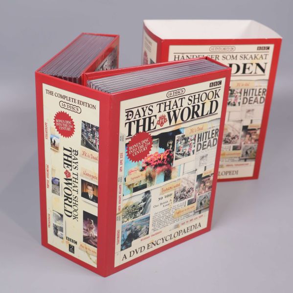 DVD-box med röd kant och titeln Days That Shook the World