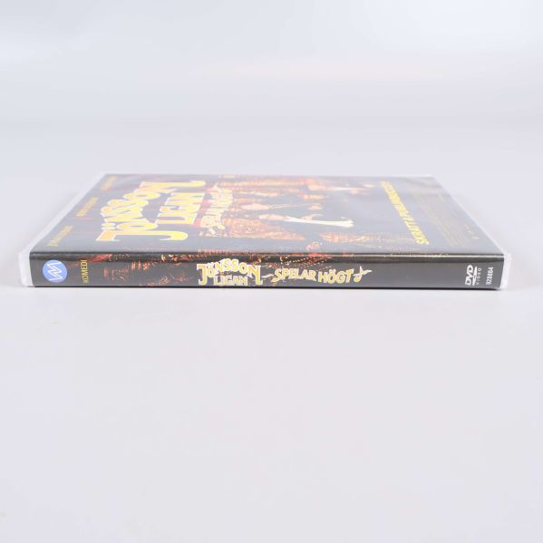 DVD-fodral av Jönssonligan spelar högt sett från sidan