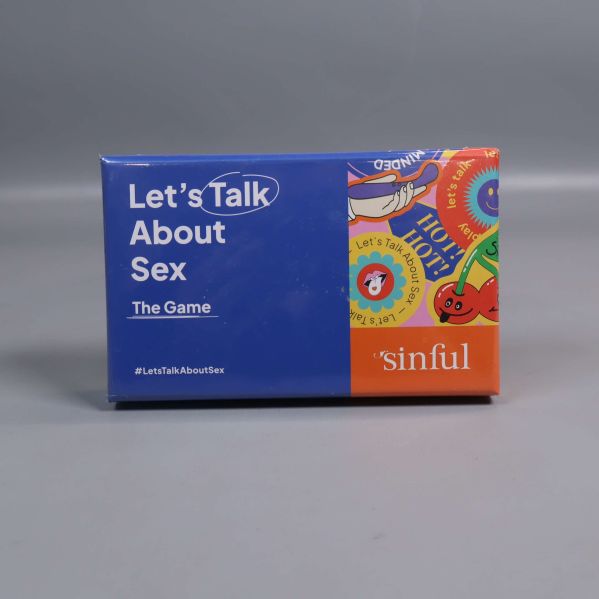 Spelförpackning med texten Let's Talk About Sex