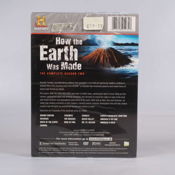 Baksida av DVD-box How the Earth Was Made