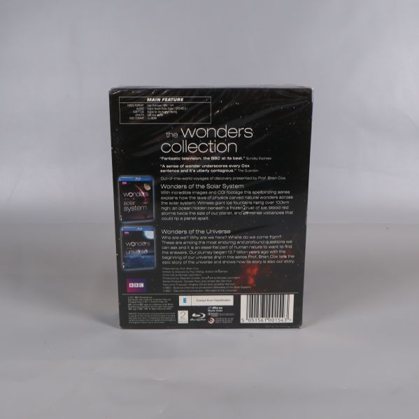 Baksidan av The Wonders Collection Blu-ray-box med detaljerad beskrivning