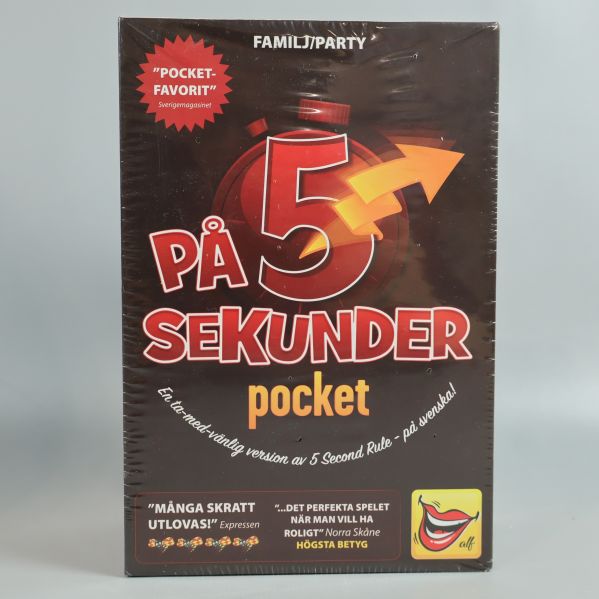 Framsida av På 5 sekunder pocket med färgglad logotyp