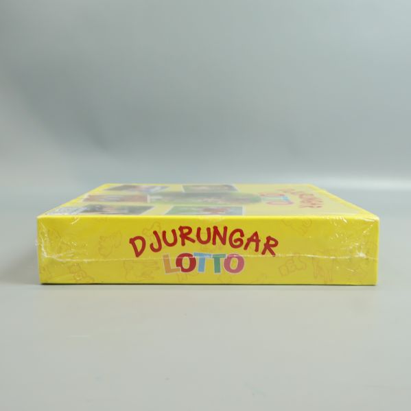 Sida av Djungar Lotto spelask med logotypen