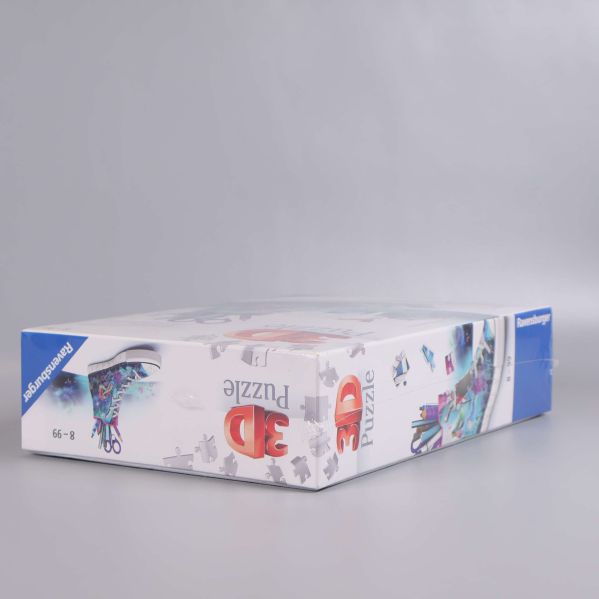 3D pussel sko låda sedd från sidan