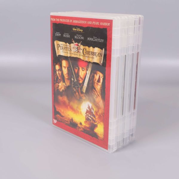 Sidan på DVD-box med Pirates of the Caribbean-filmer