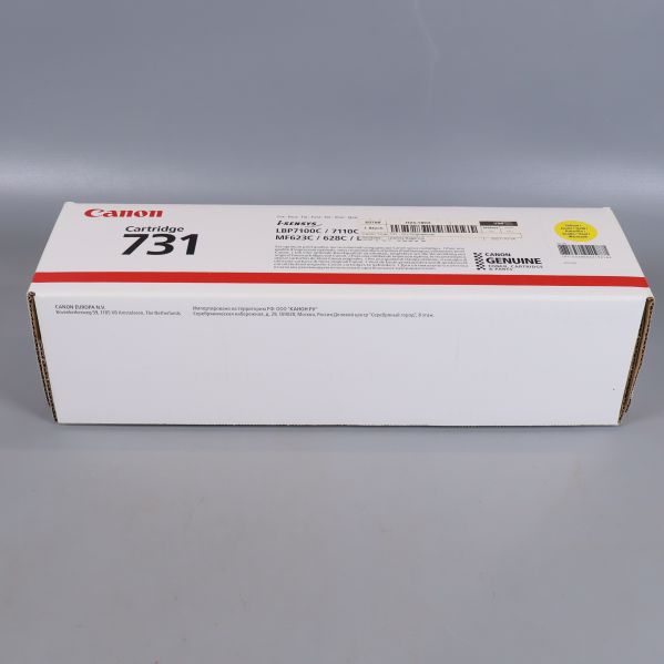 Översida av Canon Cartridge 731 förpackning med Canon-logotyp och modellnummer