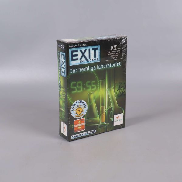 Perspektivbild av Exit the Game Det hemliga laboratoriet i plastförpackning