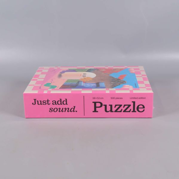 Nedre kant med texten Just add sound Puzzle