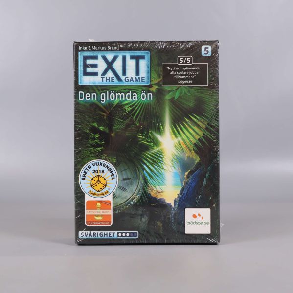 Framsidan av Exit The Game Den glömda ön i plast