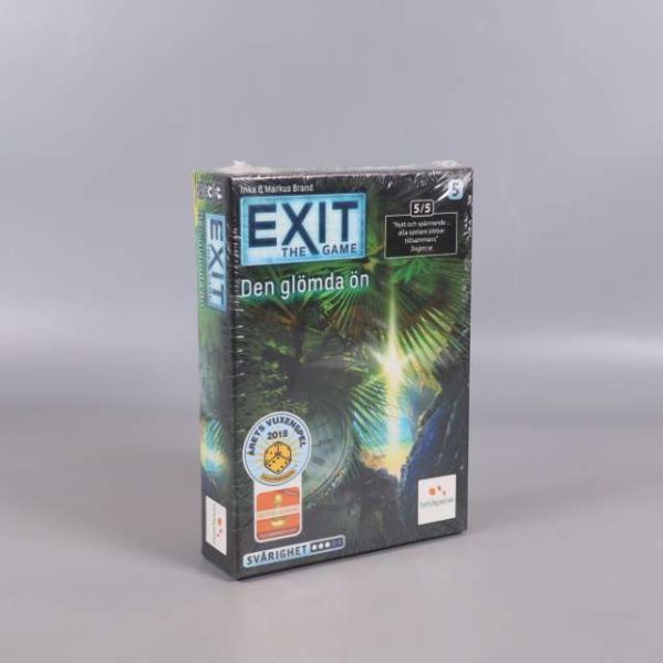 Omslaget av Exit The Game Den glömda ön sedd i vinkel
