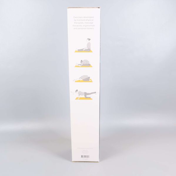Övningsillustrationer på JobOut yoga matta på förpackning