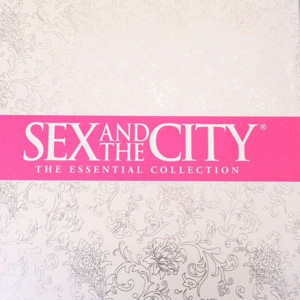 Närbild på Sex and the City logotyp och design