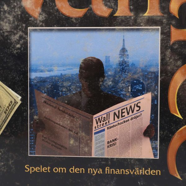 Närbild av omslagsbild på Wallstreet med person som håller tidning
