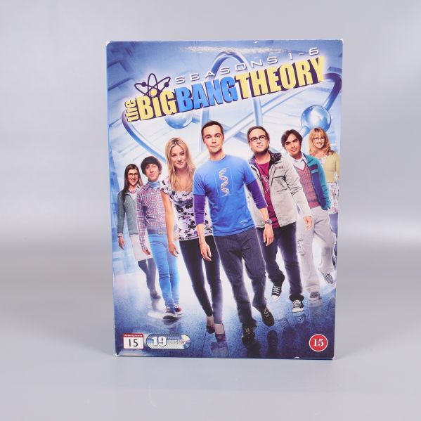 Framsidan på The Big Bang Theory dvd-box säsong 1-6