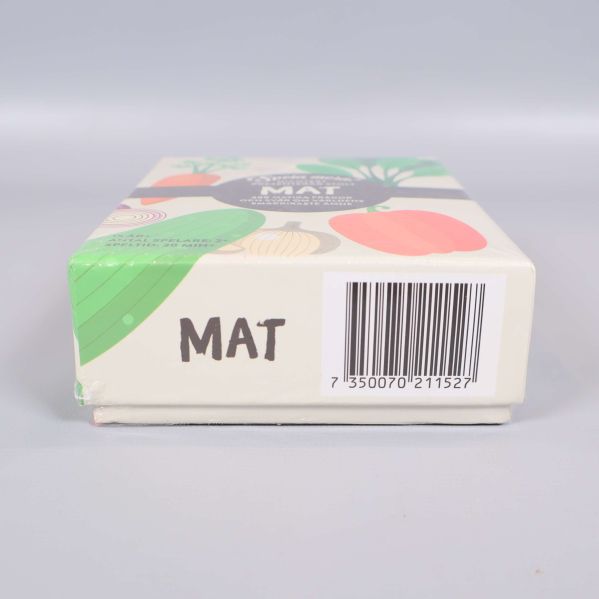 Mat-spel förpackning liggande med chiliillustration