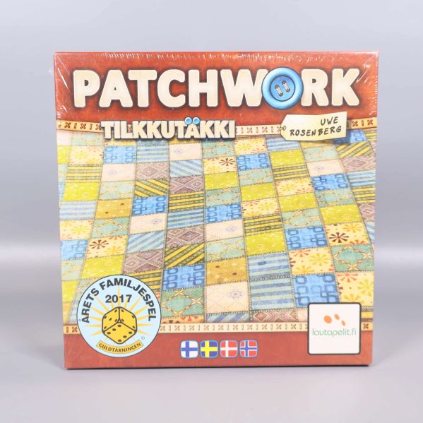 Patchwork brädspel framifrån med färgglatt mönster