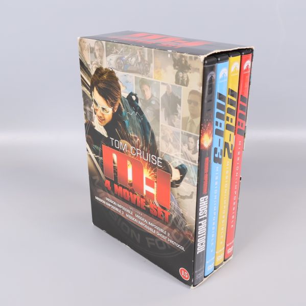 Mission Impossible boxset i färg med tydliga filmtitlar