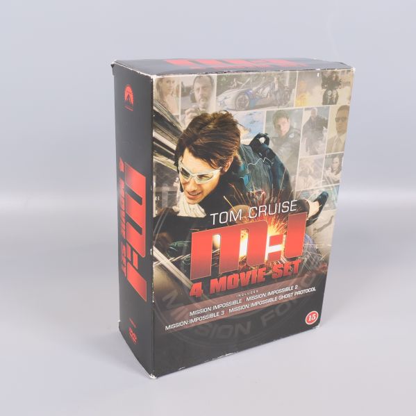 Framsida på Mission Impossible samlingsbox med Tom Cruise