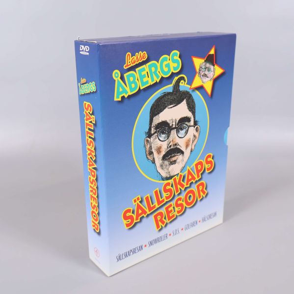 Sällskapsresor DVD-box från snett håll